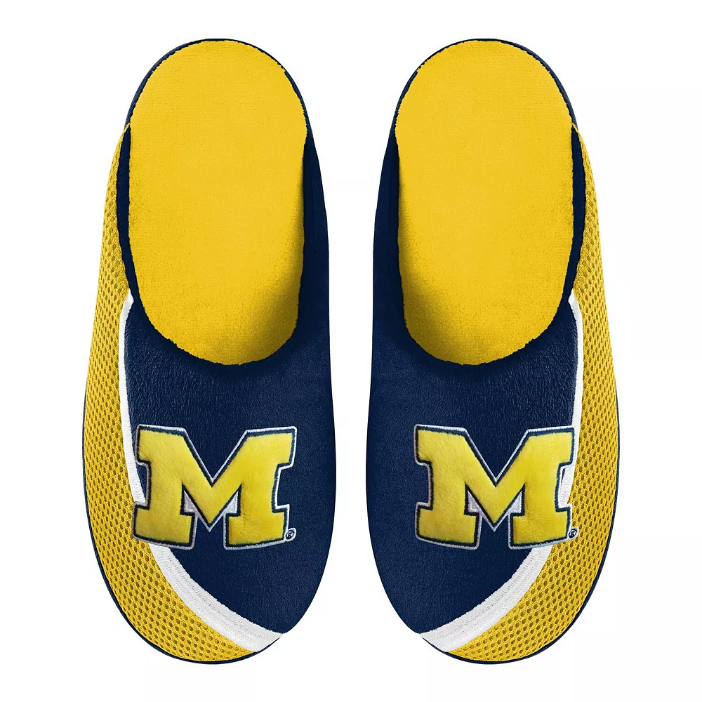 Men's FOCO Michigan Wolverines Big Logo Color Edge Slippers 4 Men's FOCO Michigan Wolverines Big Logo Color Edge Slippers - Image 2
