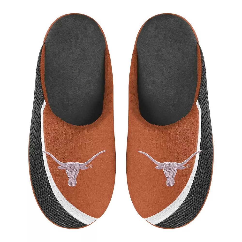 Men's FOCO Texas Longhorns Big Logo Color Edge Slippers 3 Men's FOCO Texas Longhorns Big Logo Color Edge Slippers