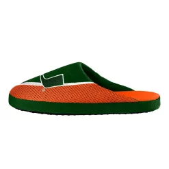 Men's FOCO Miami Hurricanes Big Logo Color Edge Slippers -STANCE shop 6111980 ALT2