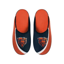 Men's FOCO Chicago Bears Big Logo Color Edge Slippers