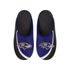 Men's FOCO Baltimore Ravens Big Logo Color Edge Slippers