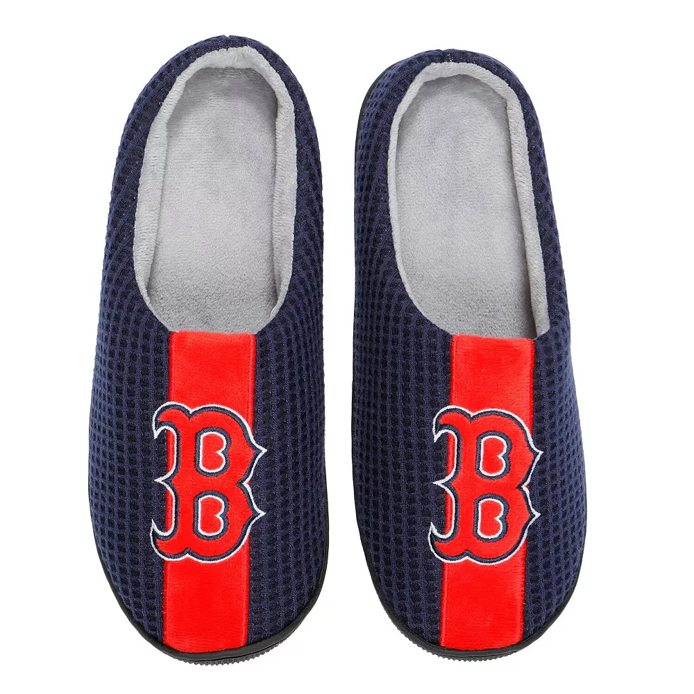 Men's FOCO Navy Boston Red Sox Team Stripe Memory Foam Slide Slippers 3 Men's FOCO Navy Boston Red Sox Team Stripe Memory Foam Slide Slippers