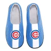 Men's FOCO Royal Chicago Cubs Team Stripe Memory Foam Slide Slippers -STANCE shop 6126880