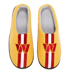 Men's FOCO Gold Washington Commanders Team Stripe Memory Foam Slide Slippers