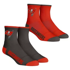 Men's Rock Em Socks Tampa Bay Buccaneers Core Team 2-Pack Quarter Length Sock Set