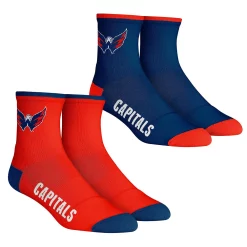 Men's Rock Em Socks Washington Capitals Core Team 2-Pack Quarter Length Sock Set