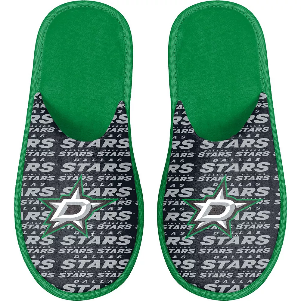 Men's FOCO Dallas Stars Scuff Logo Slide Slippers 3 Men's FOCO Dallas Stars Scuff Logo Slide Slippers