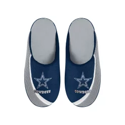 Men's FOCO Dallas Cowboys Big Logo Color Edge Slippers