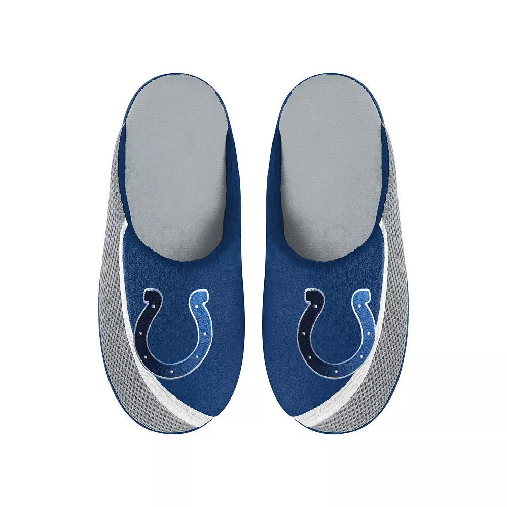 Men's FOCO Indianapolis Colts Big Logo Color Edge Slippers 4 Men's FOCO Indianapolis Colts Big Logo Color Edge Slippers - Image 2