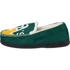 Men's FOCO Oakland Athletics Colorblock Moccasin Slippers -STANCE shop 6155529 ALT2
