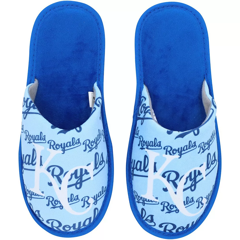 Men's FOCO Kansas City Royals Scuff Logo Slide Slippers 4 Men's FOCO Kansas City Royals Scuff Logo Slide Slippers - Image 2