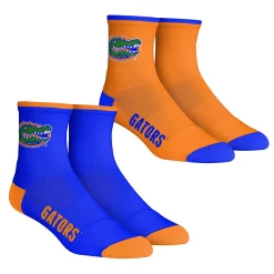 Men's Rock Em Socks Florida Gators Core Team 2-Pack Quarter Length Sock Set