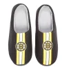 Men's FOCO Black Boston Bruins Team Stripe Memory Foam Slide Slippers -STANCE shop 6158784