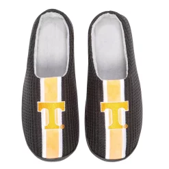 Men's FOCO Black Tennessee Volunteers Team Stripe Memory Foam Slide Slippers