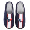 Men's FOCO Navy Houston Texans Team Stripe Memory Foam Slide Slippers -STANCE shop 6159055