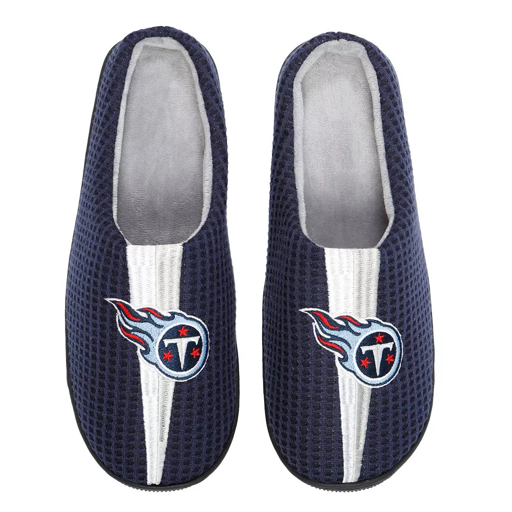 Men's FOCO Navy Tennessee Titans Team Stripe Memory Foam Slide Slippers 3 Men's FOCO Navy Tennessee Titans Team Stripe Memory Foam Slide Slippers