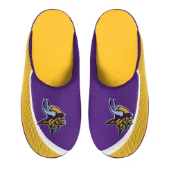 Men's FOCO Minnesota Vikings Big Logo Color Edge Slippers -STANCE shop 6162718 ALT