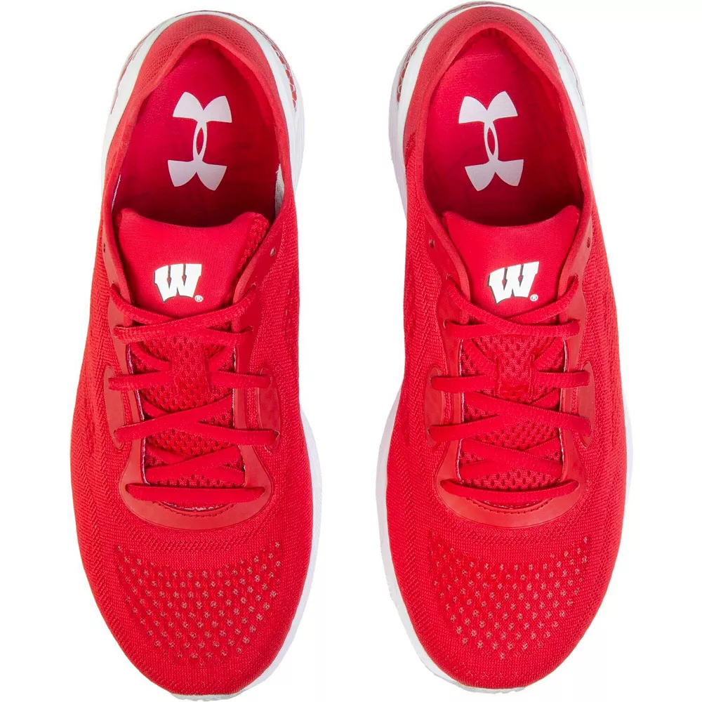 Men's Under Armour Red Wisconsin Badgers HOVR Sonic 5 Running Shoes 4 Men's Under Armour Red Wisconsin Badgers HOVR Sonic 5 Running Shoes - Image 3