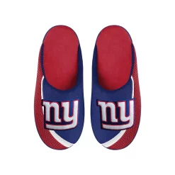 Men's FOCO New York Giants Big Logo Color Edge Slippers