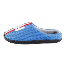 Men's FOCO Royal New York Giants Team Stripe Memory Foam Slide Slippers -STANCE shop 6162947 ALT2
