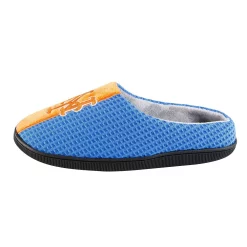 Men's FOCO Royal New York Mets Team Stripe Memory Foam Slide Slippers -STANCE shop 6163604 ALT2