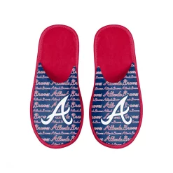 Men's FOCO Atlanta Braves Scuff Logo Slide Slippers