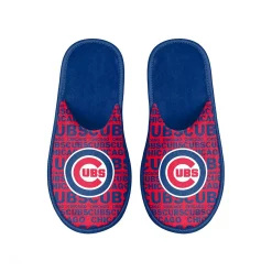 Men's FOCO Chicago Cubs Scuff Logo Slide Slippers