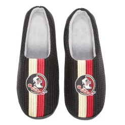Men's FOCO Black Florida State Seminoles Team Stripe Memory Foam Slide Slippers