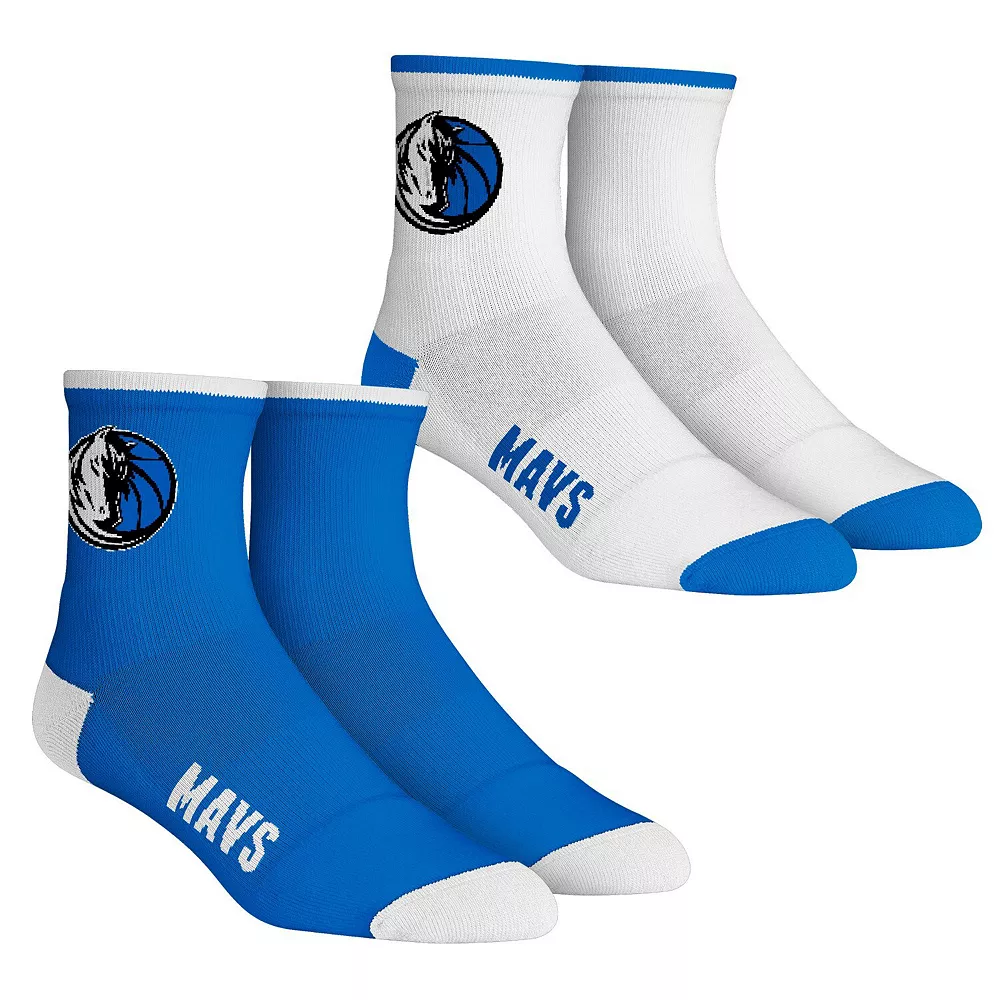Men's Rock Em Socks Dallas Mavericks Core Team 2-Pack Quarter Length Sock Set 3 Men's Rock Em Socks Dallas Mavericks Core Team 2-Pack Quarter Length Sock Set