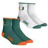 Men's Rock Em Socks Miami Hurricanes Core Team 2-Pack Quarter Length Sock Set -STANCE shop 6164145