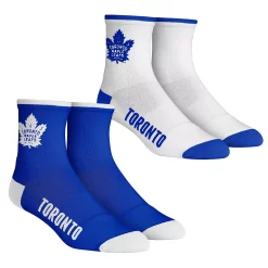 Men's Rock Em Socks Toronto Maple Leafs Core Team 2-Pack Quarter Length Sock Set