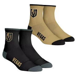 Men's Rock Em Socks Vegas Golden Knights Core Team 2-Pack Quarter Length Sock Set